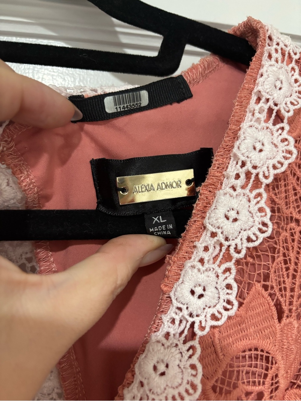Alexia Admor Coral Pink Lace Mini Dress - Picture 5 of 11